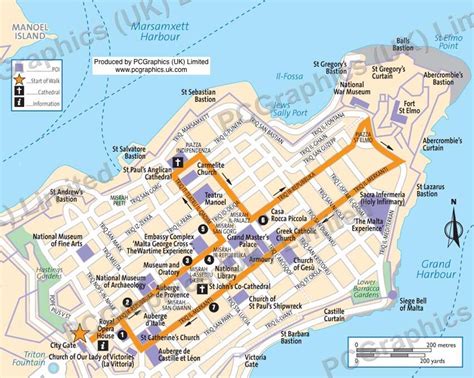 valletta walking tour map.